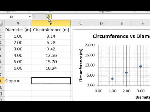 how to determine x intercept in excel