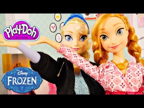 Frozen Barbie Elsa and Anna's Awesome Dream Play Doh Disney Frozen PlayDough Episodes