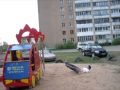 Big Double Back Flip Goes Bad - back flip, back slam, fail, flip, painful