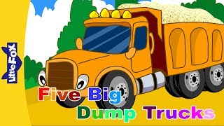 Five Big Dump Trucks - Song For Kids By Little Fox