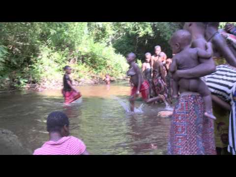 pygmy - An impromptu pygmy pool party. These Ba'Aka women in the Central African Republic first played the river like a drum as they slapped the water. Then they hel...