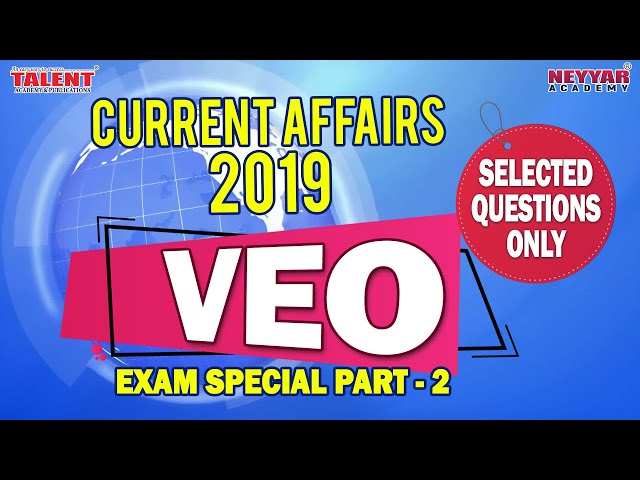 VEO EXAM Special CURRENT AFFAIRS