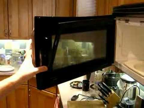 how to replace ge microwave door handle