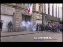 Imágenes del primer enfrentamiento rumbo al Zócalo