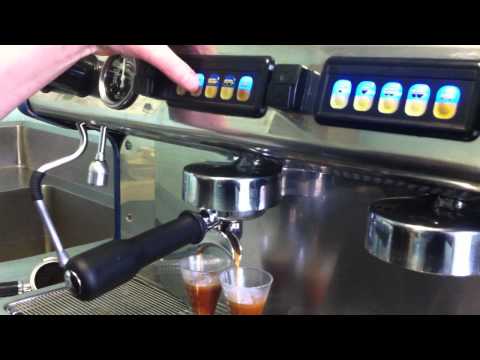 How to program the volumetric buttons on a Expobar Espresso Machine by mahalia coffee