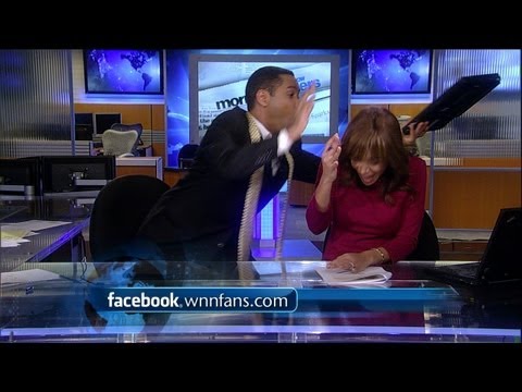 TV News Bloopers: TV Anchor Gets Hit By Laptop