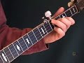 Cripple Creek is usually one of the first songs aspiring banjo players learn the melody to so I figure it's a good place to start looking at some backup concepts.This video demonstrates walking bass notes, vamp chords, fill licks and chord substitutions. If you're new to the concept of chord substitution Google can supply you with plenty of exhaustive insights into it; If you prefer to pick more and read less think of it this way:Chord substitutions are nothing more than harmonies or chords that share similar notes. In this example I play an Am chord over, or instead of, a D7 chord.D7 = D A F# C Am = A C E I do this so I can keep the bass line going (B-A-G) and since the notes are played so dry and fast you can easily get away with this type of substitution. You could play a D7 chord at the 5th fret with the A in the bass but I find that cumbersome and unnecessary when playing the song up tempo.