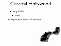 history of film part classical post classical hollywood