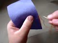 Sewing a blanket stitch