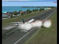 Air Canada A340-500 St. Maarten Emergenty Landing Fire on Engine And Wings Air Canada A340-500 St. Maarten Emergenty Landing Fire on Engine And Wings