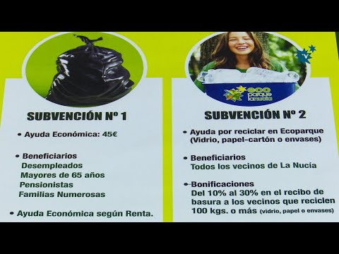 La Nucía destina 15.000 € a la Subvención de la Basura y Reciclaje