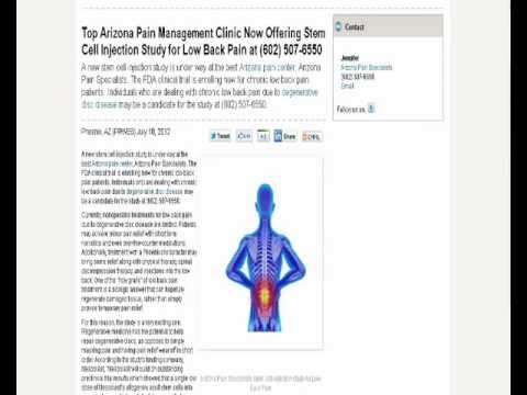 Stem Cell Injections Study at Arizona Clinic for Degenerative Disc Disease - Hype or Truth?