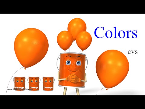 color - Learn Colors Song 2 - 3D Animation Colors Nursery Rhymes for children.