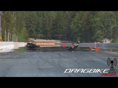 Pro Street Nitrous Hayabusa Rider Crashes Hard on 1/4 Mile Drag Strip