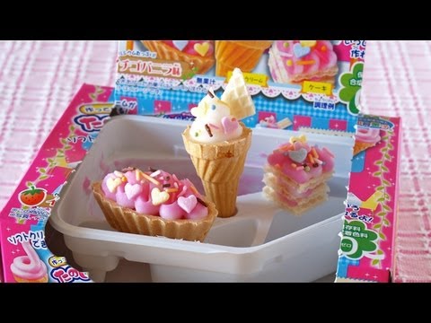 How to Make Kracie Popin' Cookin' DIY Fun Cake Shop Kit クラシエ ポッピンクッキン たのしいケーキやさん
