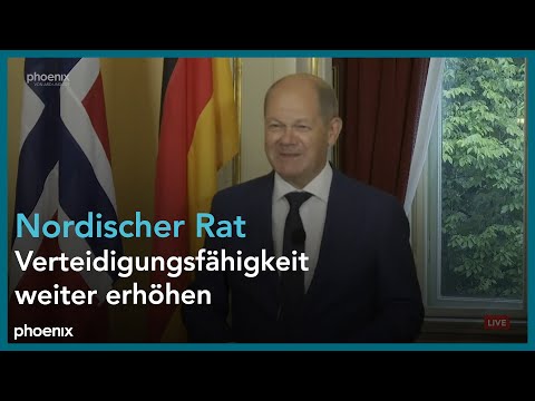 Bundeskanzler Olaf Scholz und Jonas Gahr Støre (Min ...