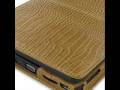 videos de PDair Leather Case for Lenovo Ideapad Lite S9/Ideapad Lite S10 - Book Type (Brown/Crocodile Pattern)