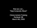 Think Outside the Bottle - Activist workshop