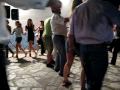 Hot August summer nights on the island of Samos in Greece. Dancing on platia in Kastaneá Part 2