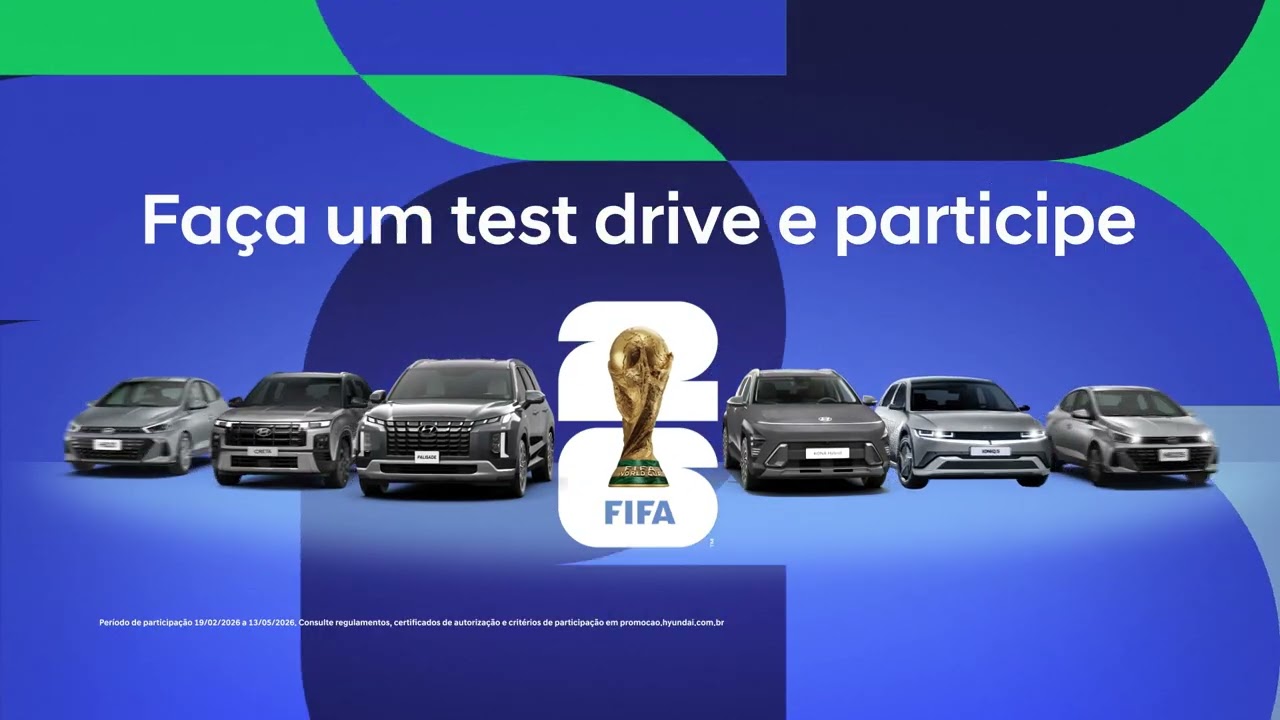 Faça um test drive e participe da promoção Hyundai a Caminho da Copa 2026