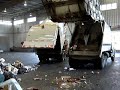 Mcneilus rearloader unloading at transfer station