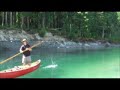 Poling A Canoe Up The Snoqualmie River