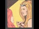 not many people know about this chick other than hardcore marvellites, she's from a future where women rule & she was sent back to the present to kick the strongest man's behind to prove how much better they are. 
so, naturally she passes by hulk, thor etc. and sets her sights on the thing, in fact she develops a crush on him, which is funny as hell as she is a raging feminist & he's an old fashioned kind of guy. 
all respects to alicia his blind artist girlfriend but i would have loved to see these two hook up, it would have made a great sitcom... 

art by rich buckler, john buscema and embellishment extraordinaire by joltin' joe sinnott 

note: i jazzed with these images just a little to show just how awesome this chick really is.  i hope nobody at marvel minds.

oh yeah... i forgot to take credit for the audio, that's me & if anyone is into vintage milwaukee band trivia i am 99% sure i recorded this using the dark blue charvel once owned by danamora 
(headstock is sanded, dead giveaway bud, nice axe, wow)