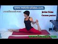 Pilates exercise open legs foot body