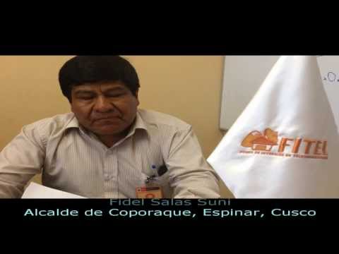 Alcalde de Coparaque explica alcances de acuerdo suscrito con el FITEL