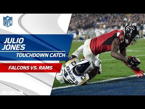 Video: Sanu's Insane Catch-'n-Run Sets Up Julio's TD Grab! | Falcons vs. Rams | NFL Wild Card HLs