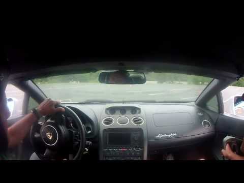 Lamborghini Instructor yelling for the brake