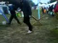 Bob flyering Glasto Bob flyering Glasto