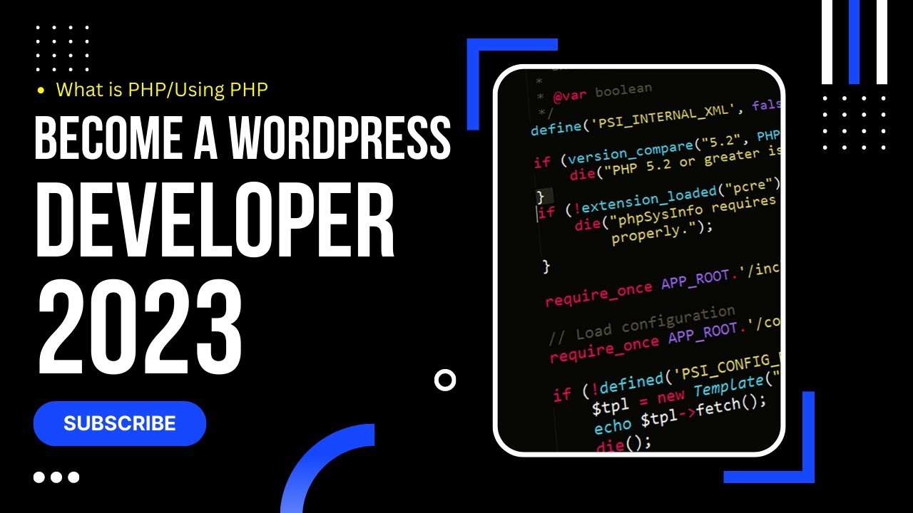 Become a WordPress Developer 2023, What is PHP, Use PHP in WordPress Explained, Run PHP in WordPress