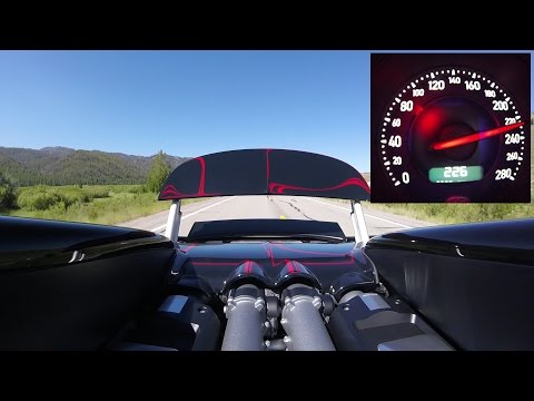 Bugatti Veyron a 370 km/h en ruta