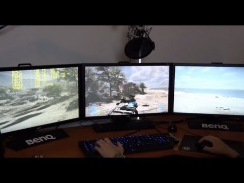 Benq - A detailed look at the BenQ XL2420T 120Hz gaming monitor. I test three of these monitors in NVIDIA surround on a high end system. I take a look at some of th...
