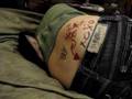 Nick writting on Melanie