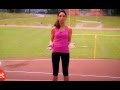 Tiny 12 human runs on track behind Sharon Vaknin