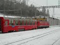 RhB 705 departs Pontresina