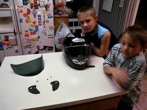 how to remove kbc helmet visor