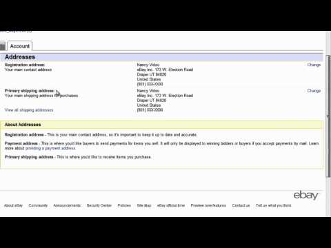 how to change your address on ebay