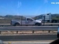 Truck Drives Wrong Way On Highway And Crashes Head On Into Median - accident, crash, head on crash, highway, san diego, wtf