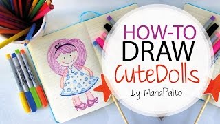 How to Draw Cute Dolls with Sharpie Markers by MariaPalito