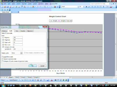 Free Weight Loss Diary in Form of Control Chart