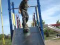 2010-05-23 | blair and daniel stupid stunts 01 ~> stunt number 01 at the park outdoors ()