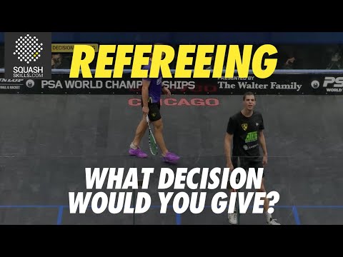 Squash Refereeing: Paul Coll v Ali Farag - Stroke