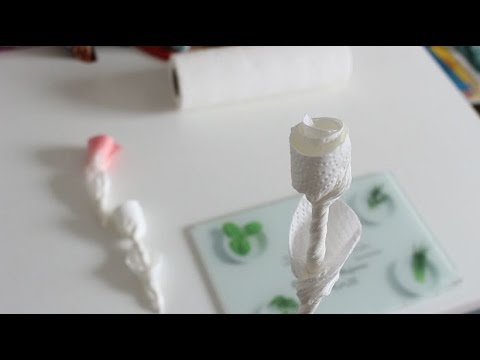 Rose aus Küchenrolle falten schnell & einfach - Fold a rose out of kitchen paper fast & easy