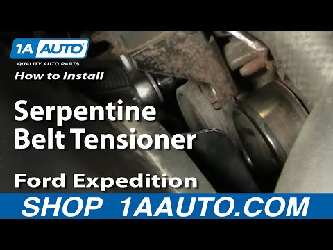 How To Install replace Serpentine Belt Tensioner Ford F-150 Expedition 97-03 1AAuto.com