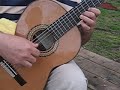 la guitarra es del maestro manuel rodriguez luthier espana madrid, y el arreglo de pajaro campana es de cacho tirao.
www.guitars-m-r-sons.com