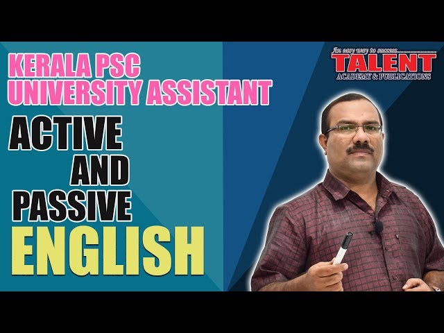 Kerala PSC English Grammar Class - Active and Passive Voice