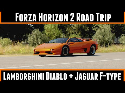 FailRace Forza Horizon 2 Road Trip Lamborghini Diablo + Jaguar F-Type